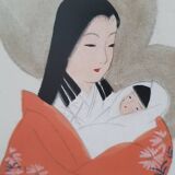 Peinture japonaise gouache sur soie, 1930