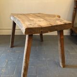 Brutalist oak coffee table