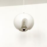 White glass Wave pendant lamp by Koch and Lowy for Peill and Putzler