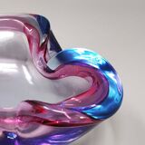 1960s Gorgeous Blue and Pink Ashtray or Catchall By Flavio Poli for Seguso