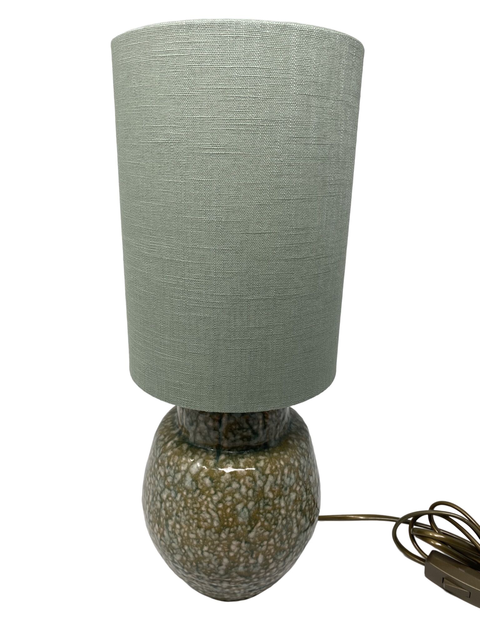 Ceramic lamp and linen shade