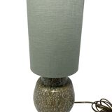 Ceramic lamp and linen shade