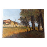 Oil painting Francesco Maria Pieri, labronica 60s/70s