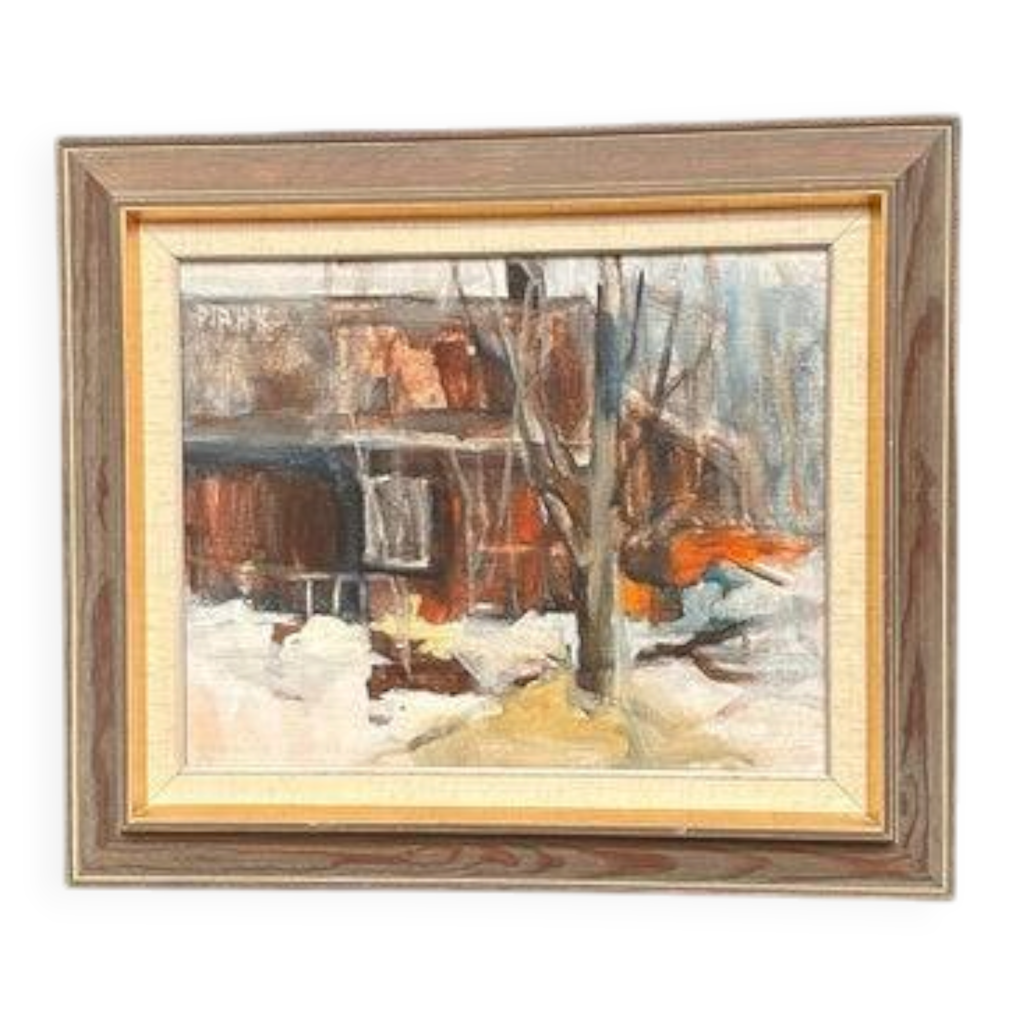 Original Swedish Oil on Canvas – “The Forge” by Pia Hesselmark‑Campbell