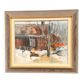 Original Swedish Oil on Canvas – “The Forge” by Pia Hesselmark‑Campbell