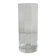 octagonal vase in thick transparent glass