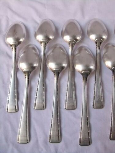 Spoons Ercuis silver metal covered service hallmark art deco