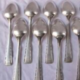 Spoons Ercuis silver metal covered service hallmark art deco