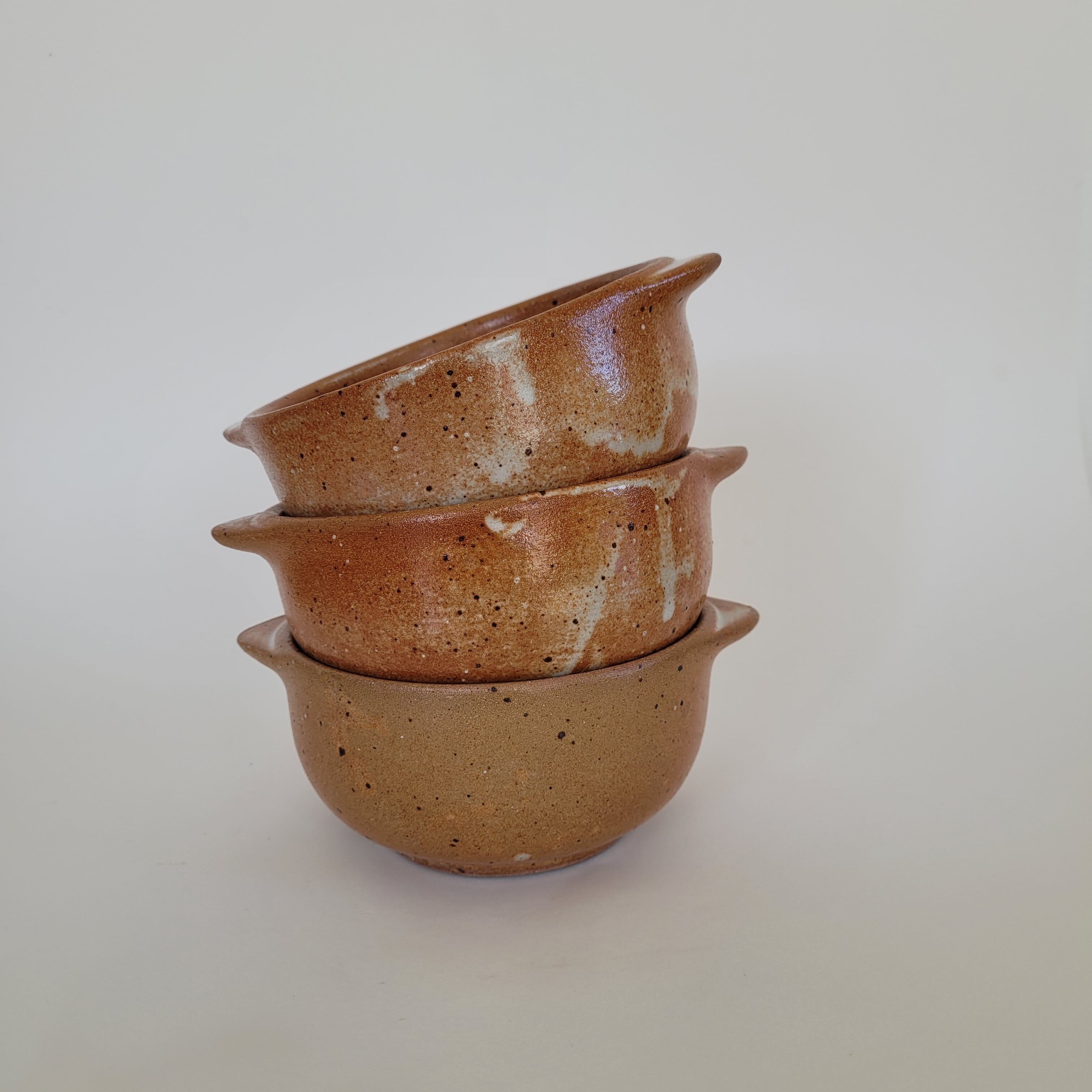 Lot de 3 bols à oreilles en grès
