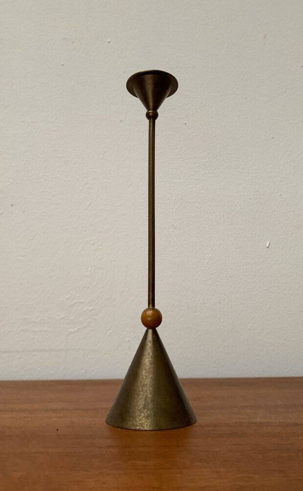 Vintage Italian postmodern metal chandelier, 1980s.