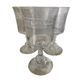 Lot of 3 old water glasses