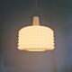 Large white opaline pendant light, design by Ivan Jakes, 1960s.