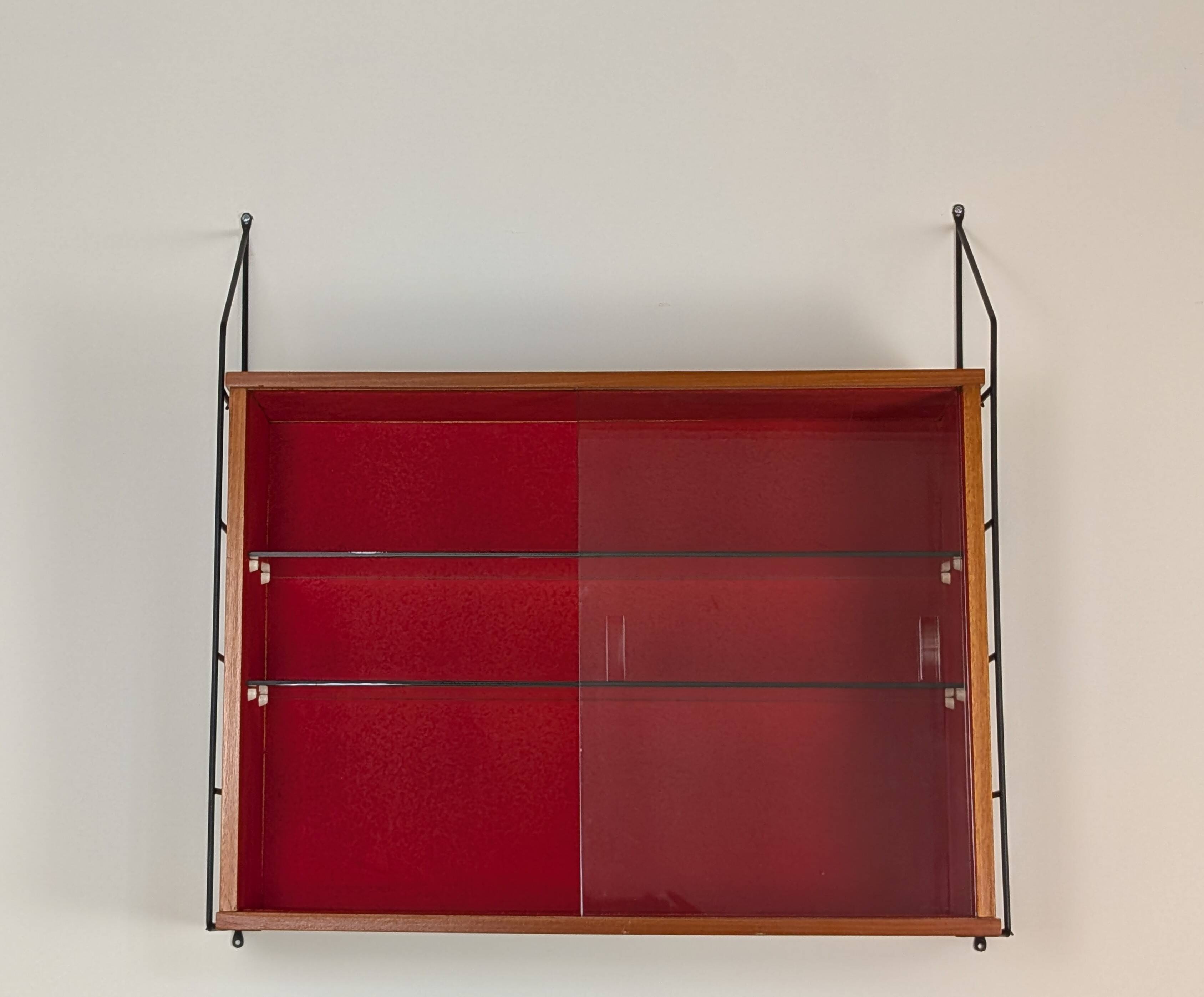 Vitrine murale métal et bois 60'
