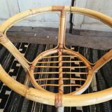 Round coffee table rattan