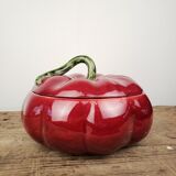 Large pot in ceramic slurry red tomato