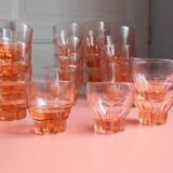 Set of pink glasses