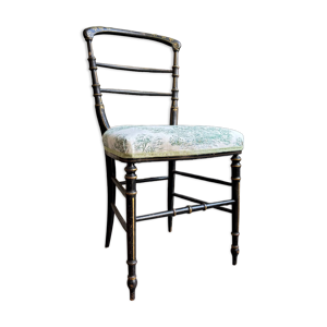 Chaise Napoléon III - toile jouy