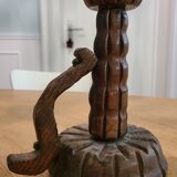 Vintage wooden candle holder