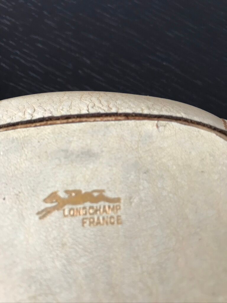 Ashtray in red ceramic and leather Longchamp