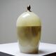 Small vintage box in beige marble/alabaster and brass