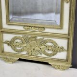 Empire mirror in bronze and marble, early 19th century