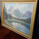 Anton J. Dembenski Oil on panel Mountain Lake Landscape