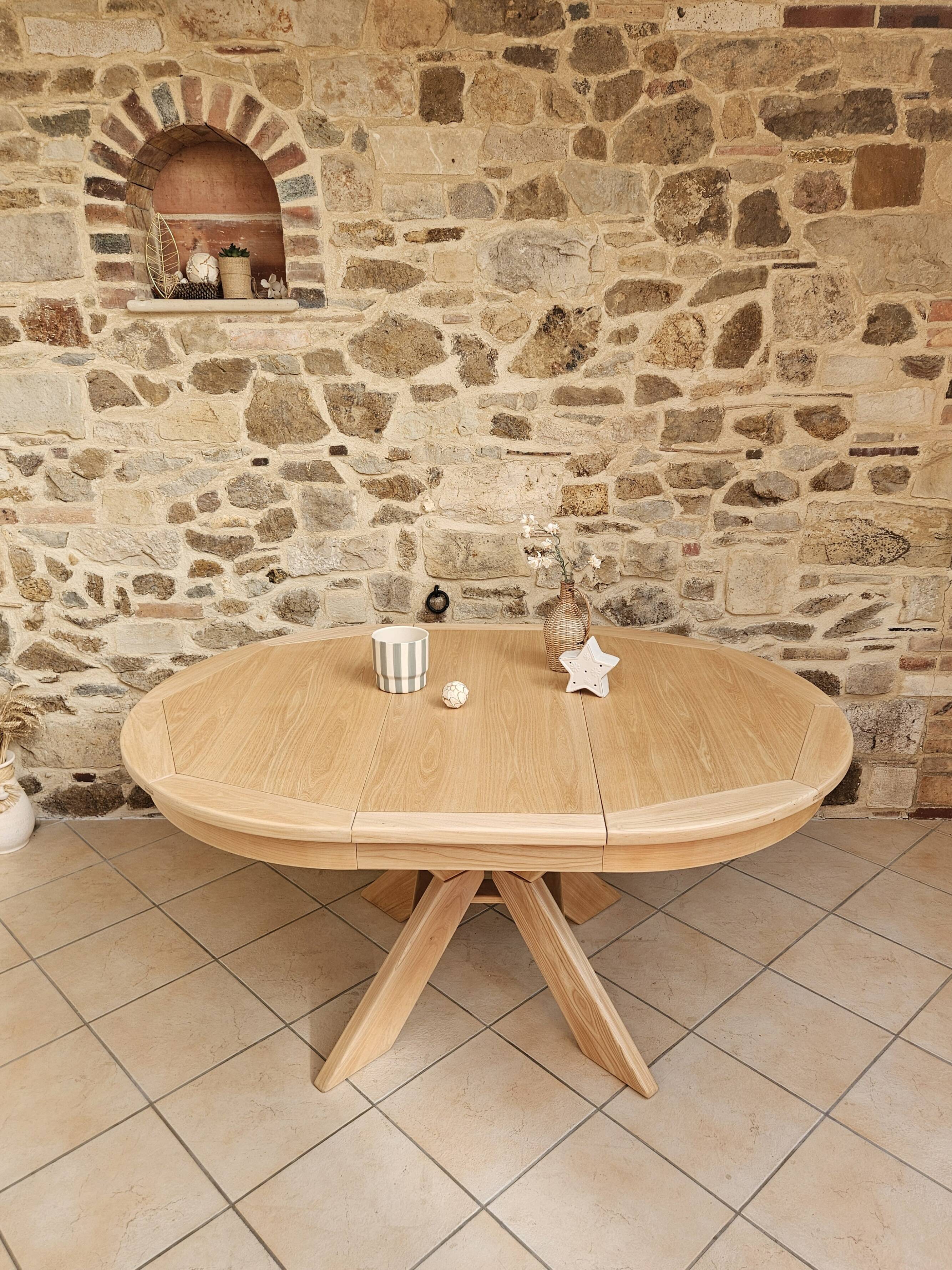 Table ronde orme style Pierre Chapo