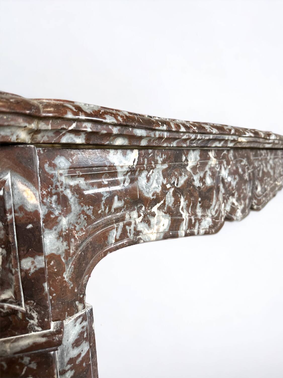 Red marble fireplace late 19th century