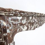 Red marble fireplace late 19th century