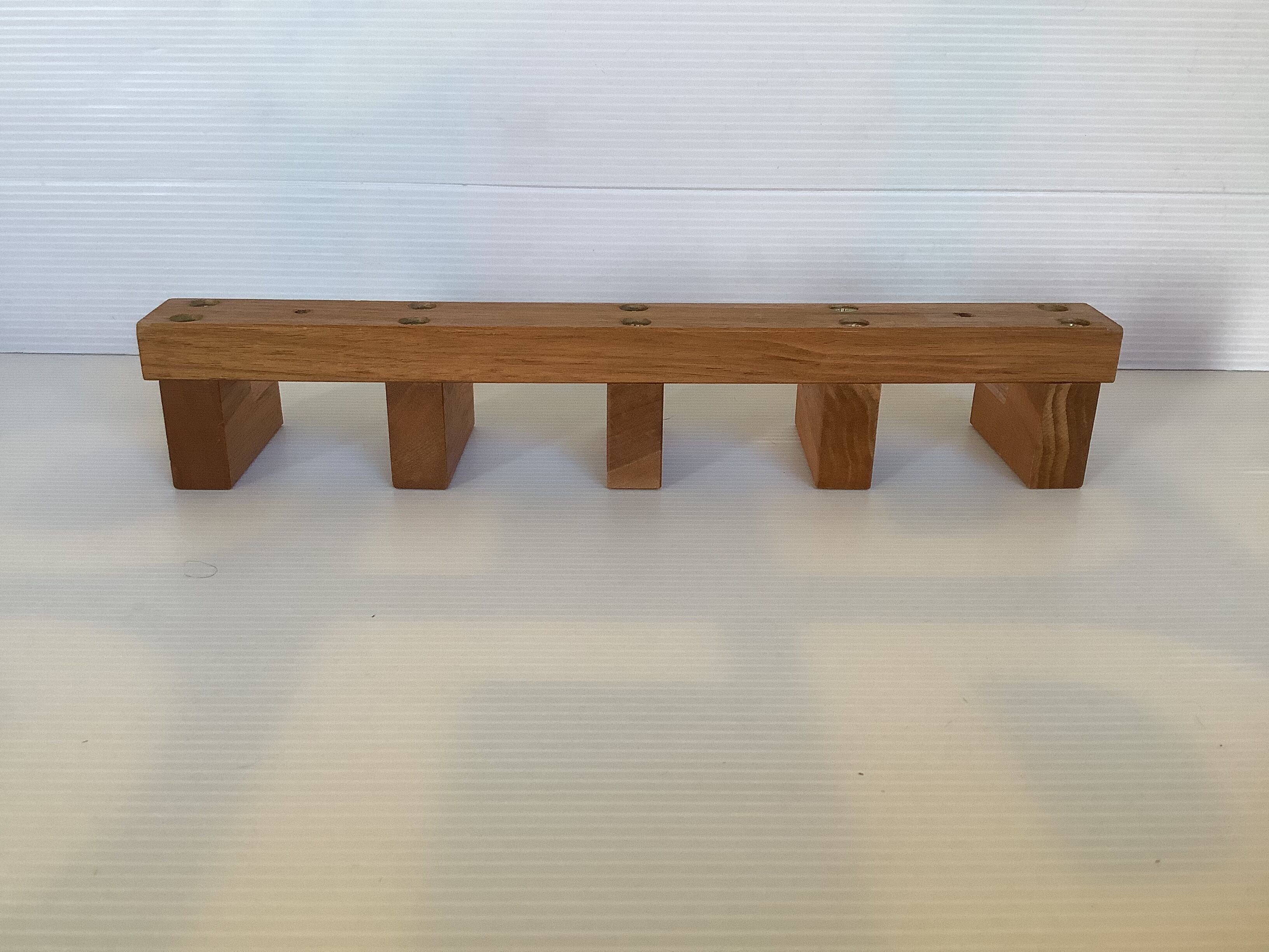 Wooden scandinavian wall coat rack