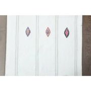 1970s Vintage Turkish Handmade Wool & Cotton Beige Runner Rug 76x228