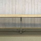 1970s workshop table with metal base