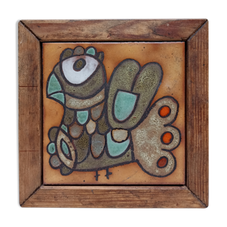 Carreau de céramique oiseau de roland zobel