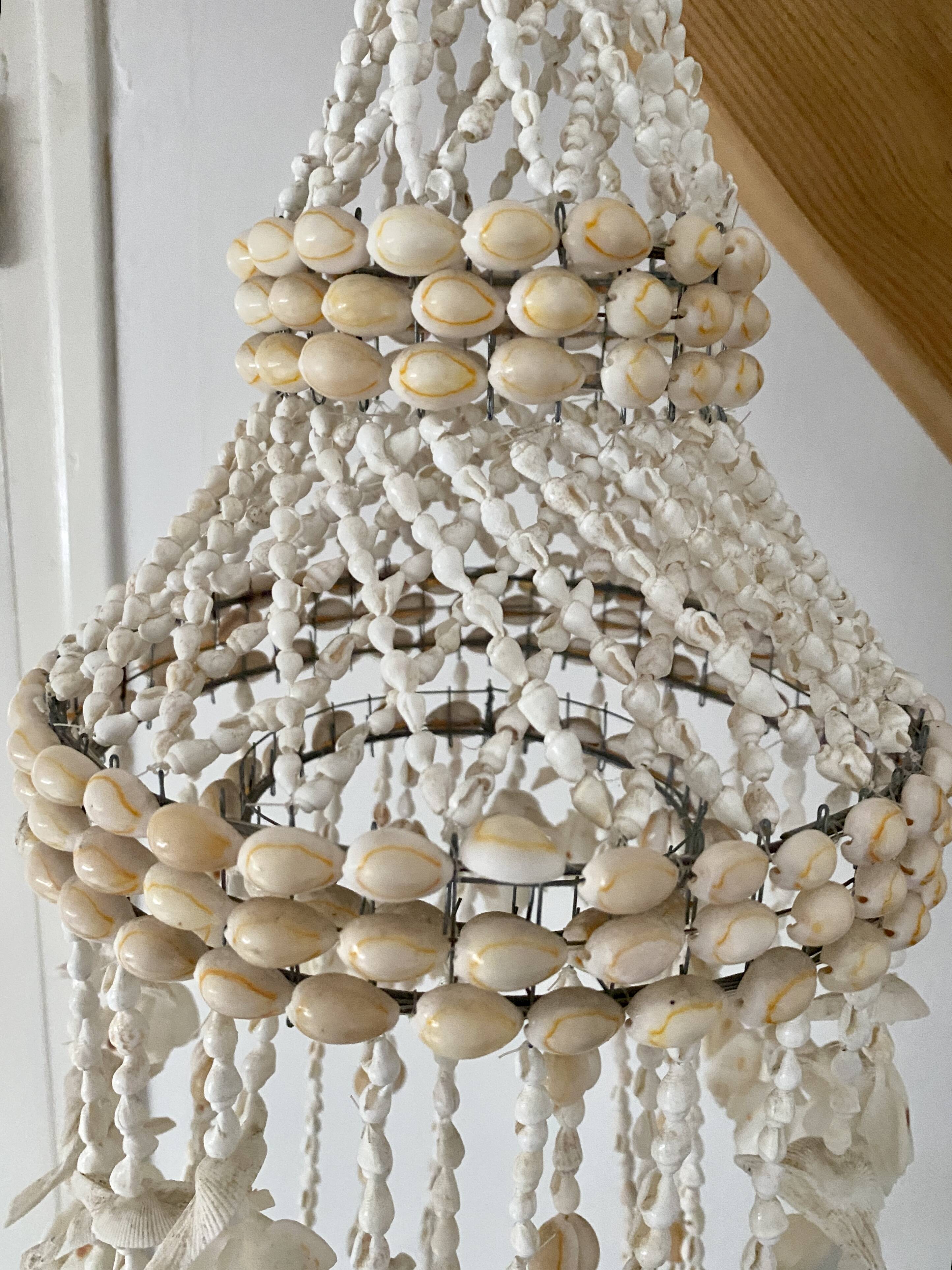 Vintage pendant light - 60s - shell