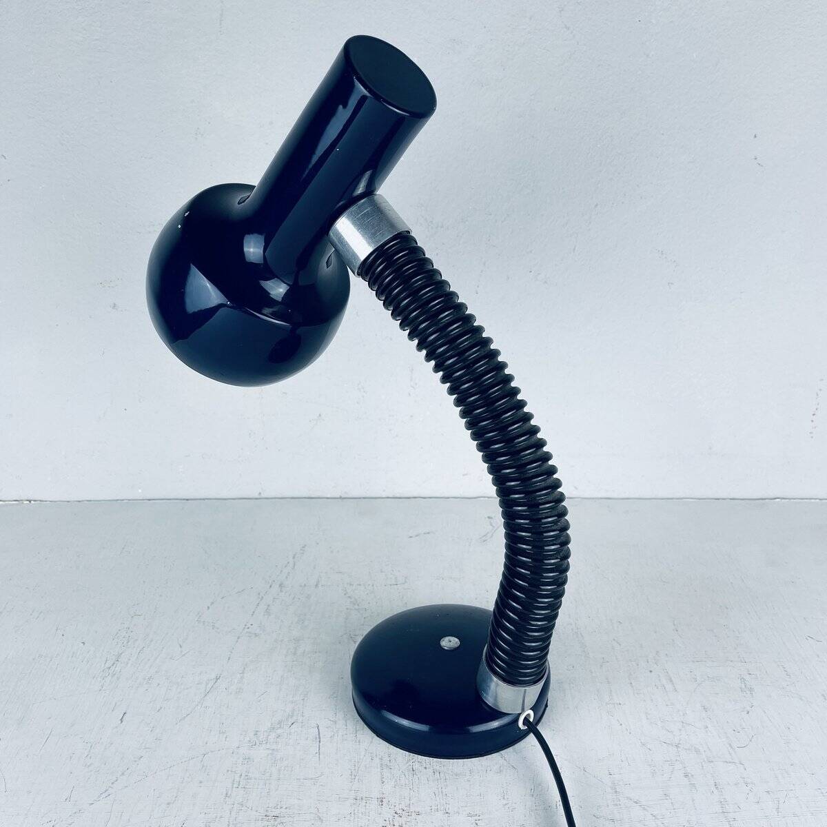 Mid-century blue Italian table lamp from the 1970s.