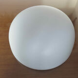 Ceiling lamp "half sphere" in white opaline 60s 70s