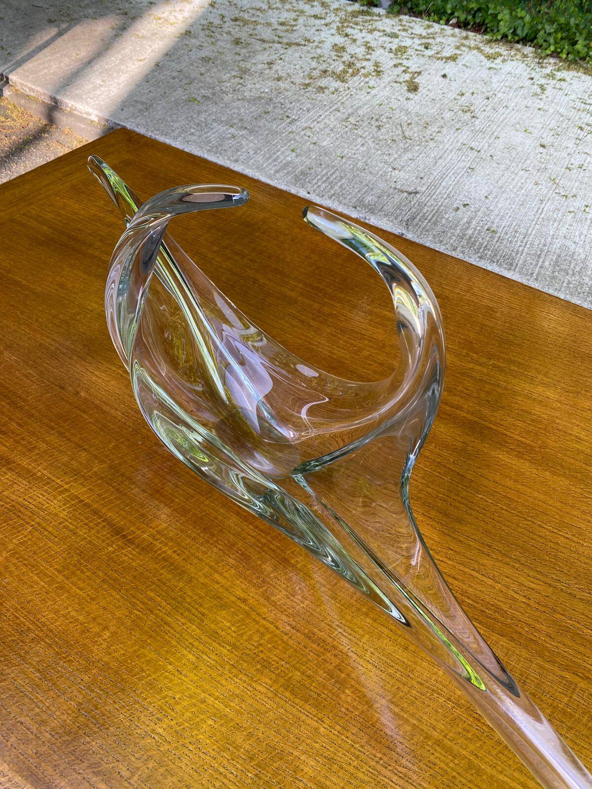 60s stretched crystal centrepiece fruit bowl