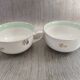 Two lunch cups made of opaque porcelain SA