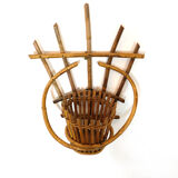 Wall rattan pot cover, 60's-70's