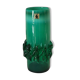 Vase en verre soufflé vert vintage, Pologne