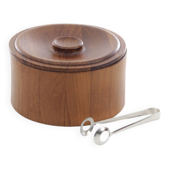 Scandinavian solid teak ice bucket by Jens Quistgaard