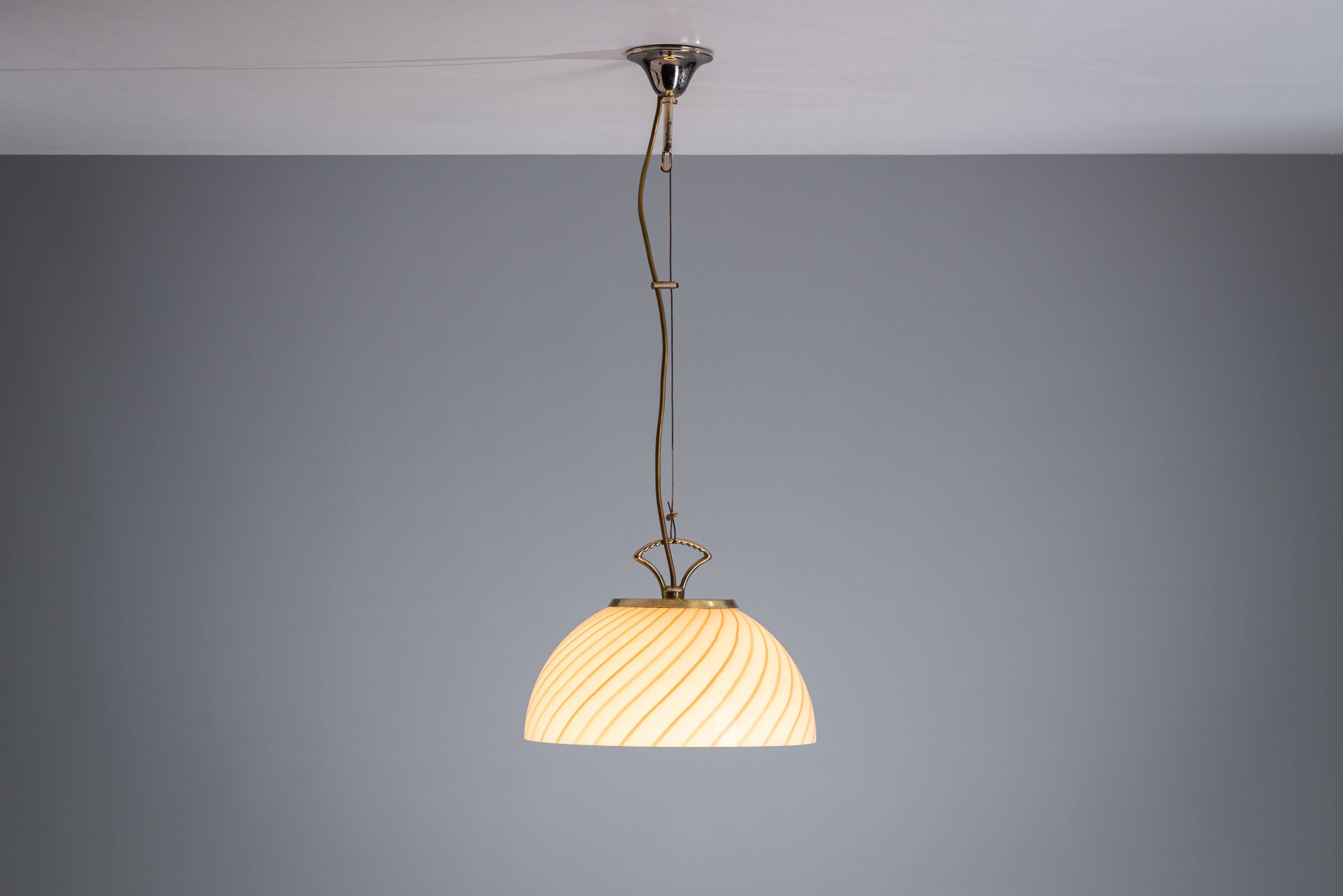Ceiling lamp with Murano glass shade