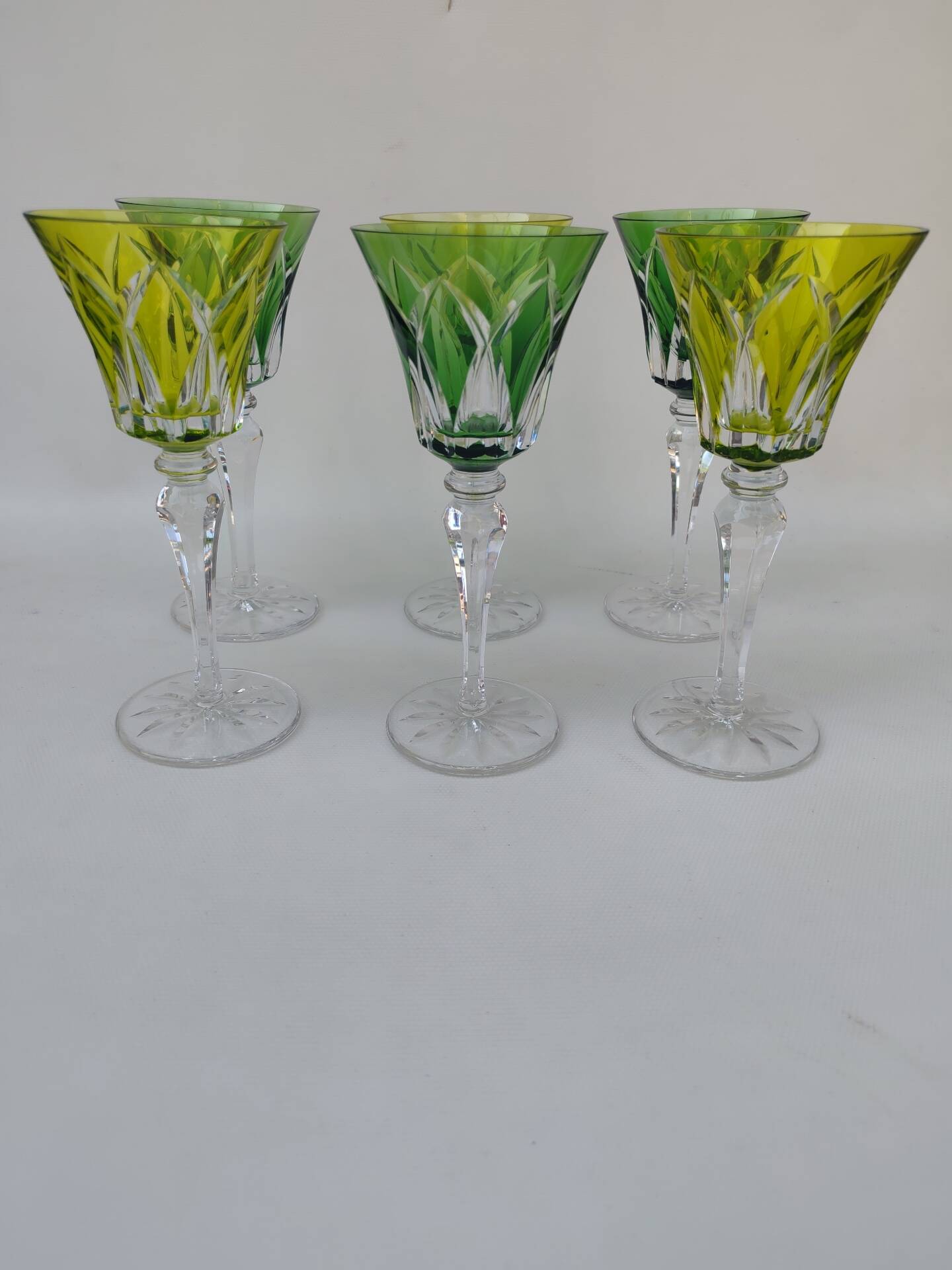6 large crystal glasses from Saint Louis, Camargue model.