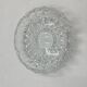 Cendrier rond en verre moulé en relief