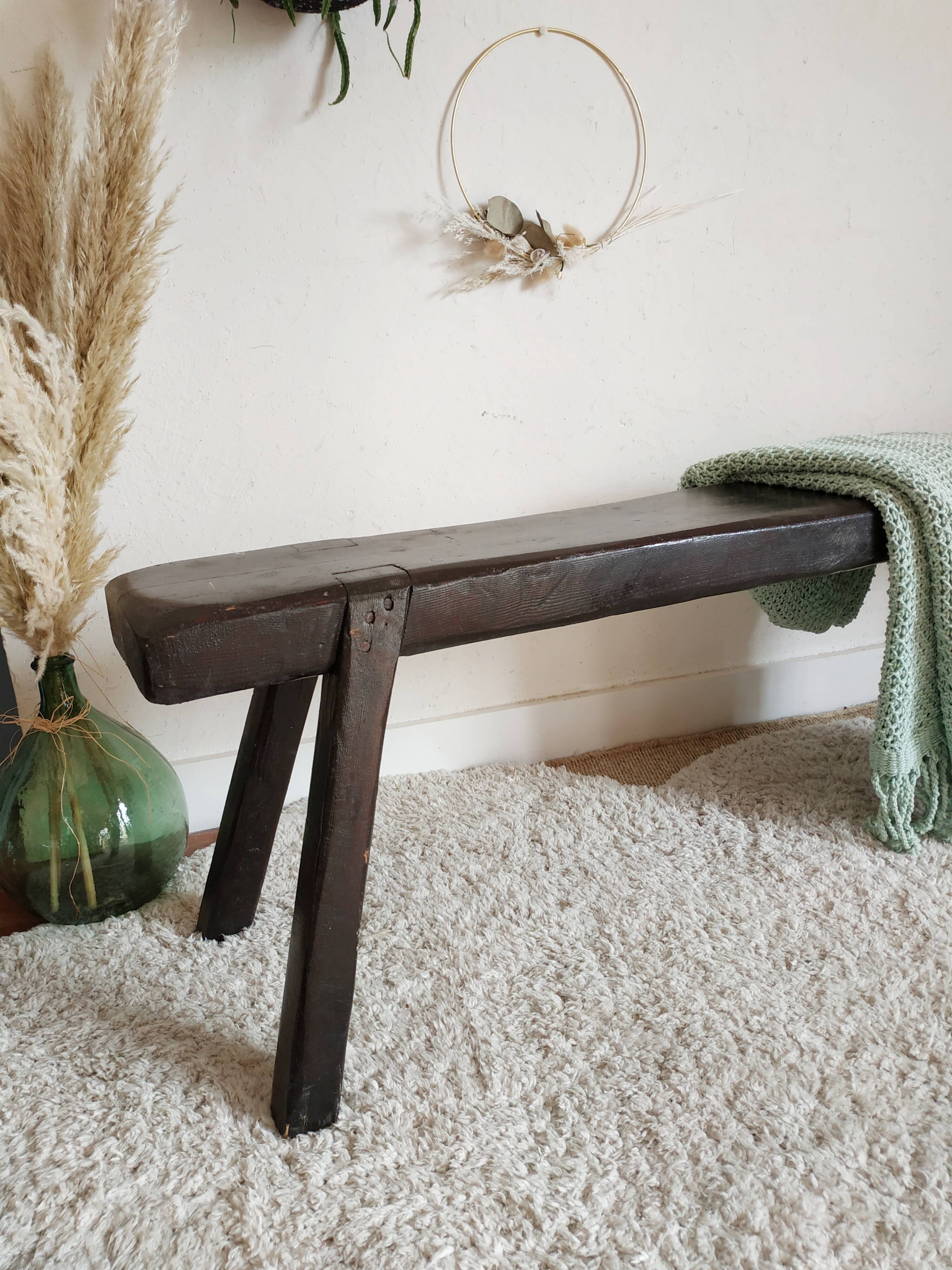 Old wooden farm bench