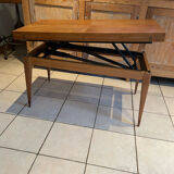 Coffee table with vintage Révélation system Design Albert Ducrot year 50/60