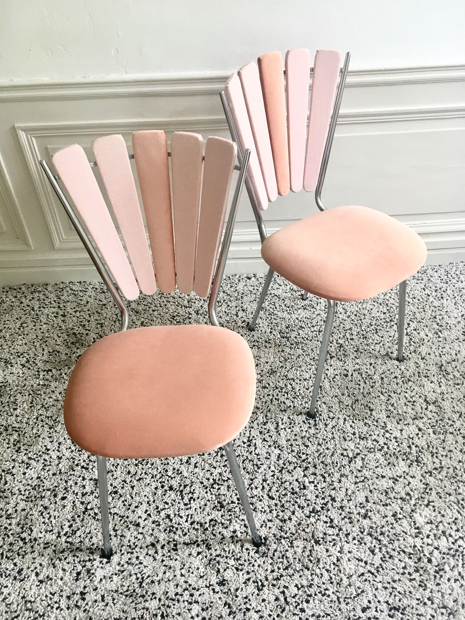 restored vintage "petal" chairs