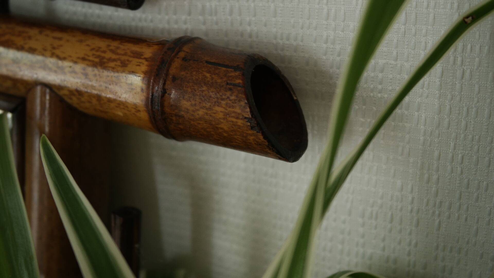 Vintage bamboo wall mirror 50's