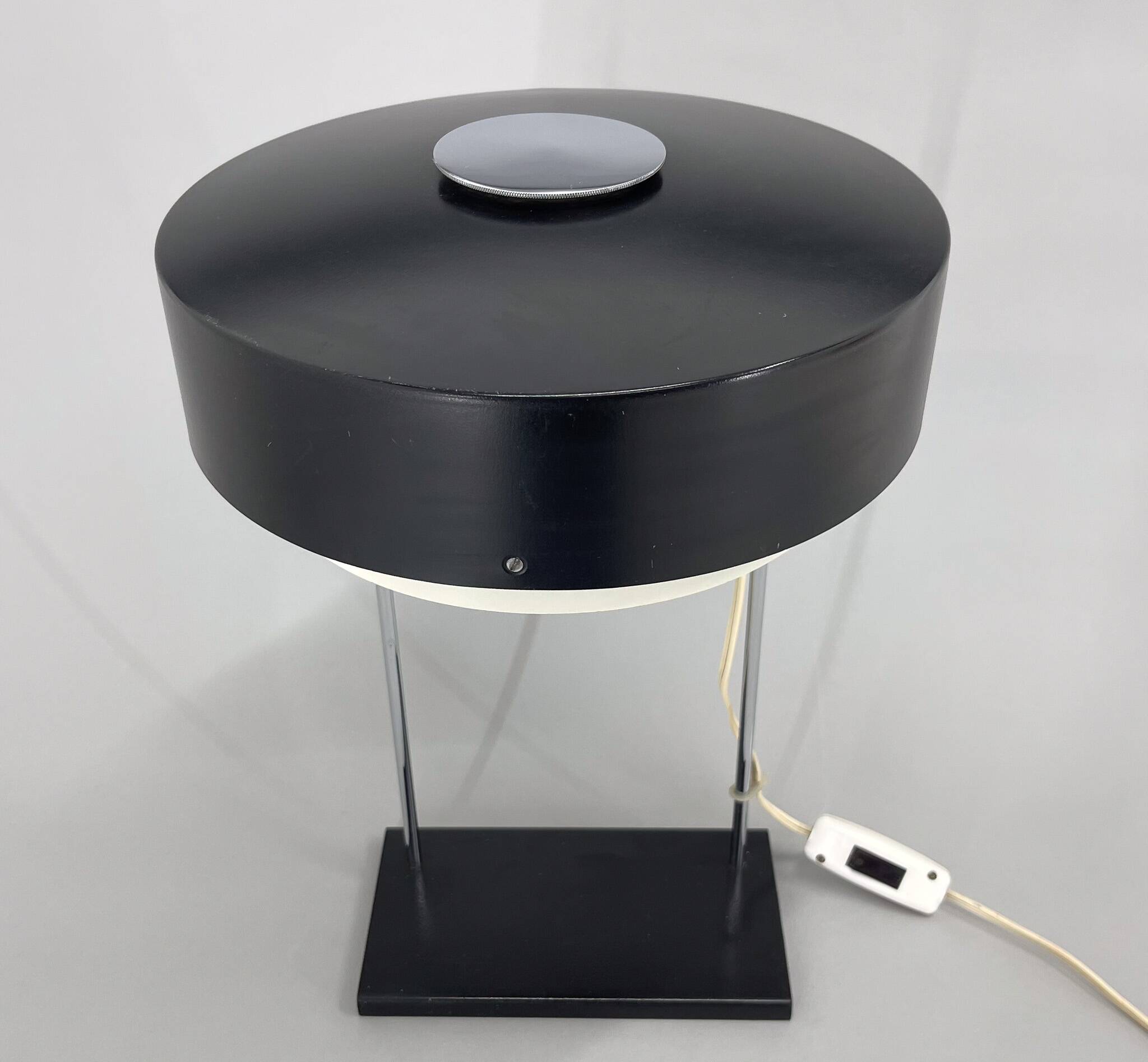 Rare Midcentury Table Lamp by Josef Hůrka for Napako, Marked