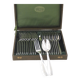 Christofle Atlas model, Art Deco, 12 dessert cutlery sets, 24 pieces, silver-plated metal.